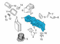 OEM BMW M5 Blower Housing Diagram - 64-11-9-361-722