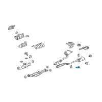 OEM Acura RL Bracket, Driver Side Exhaust Mounting Diagram - 18282-SJA-A21