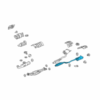 OEM 2011 Acura RL Muffler, Exhaust (L) Diagram - 18305-SJA-A07