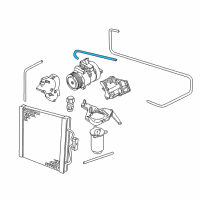 OEM BMW 528i Suction Pipe Evaporator-Compressor Diagram - 64-53-8-384-859