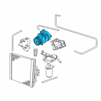 OEM 2001 BMW 525i Air Conditioning Compressor Diagram - 64-52-6-910-458