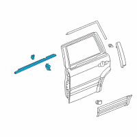 OEM Honda Pilot Molding Assy., R. RR. Door Diagram - 72910-S9V-A01