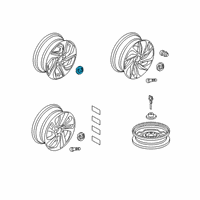 OEM Honda Insight Cap Assembly, Wheel Center Diagram - 44732-TXM-A01