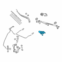 OEM 2022 Honda Ridgeline Motor, Front Wiper Diagram - 76505-TG7-A01