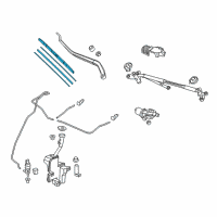 OEM 2020 Honda Pilot Blade, Windshield Wiper (600MM) (Passenger Side) Diagram - 76630-TG7-A01