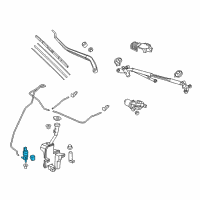 OEM 2019 Honda Ridgeline Motor, Windshield Washer Diagram - 76806-T6Z-A02