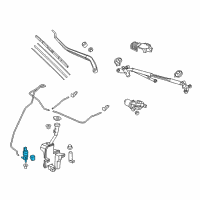 OEM Honda Ridgeline Motor, Windshield Washer Diagram - 76806-T6Z-A02