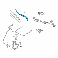OEM 2017 Honda Pilot Arm, Windshield Wiper (Passenger Side) Diagram - 76610-TG7-A01