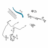 OEM 2018 Honda Pilot Arm, Windshield Wiper (Passenger Side) Diagram - 76610-TG7-A01