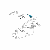 OEM Lexus ES350 Door Lock Cylinder & Key Set, Left Diagram - 69052-33310
