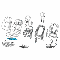 OEM 2019 Cadillac CTS Seat Cushion Heater Diagram - 23110259