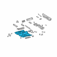 OEM 2004 Toyota MR2 Spyder Pan, Front Floor Diagram - 58111-17051