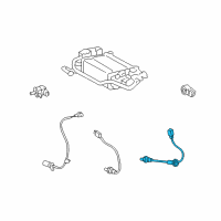 OEM 2010 Pontiac Vibe Lower Oxygen Sensor Diagram - 88975496