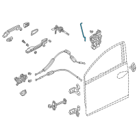 OEM 2012 Honda Civic Rod Set, L. FR. Door Latch Diagram - 72153-TR0-315