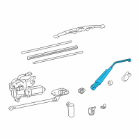 OEM 2001 Lexus LX470 Rear Wiper Arm Assembly Diagram - 85241-60070