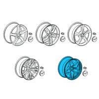 OEM 2019 Chevrolet Corvette Wheel Diagram - 23249224