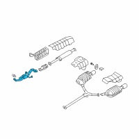 OEM 2007 Hyundai Sonata Front Exhaust Pipe Diagram - 28610-3K310