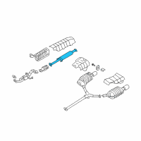 OEM 2010 Hyundai Azera Center Exhaust Pipe Diagram - 28650-3L360