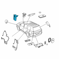 OEM 2008 Lexus LX570 Smart Key Computer Assembly Diagram - 89990-60180