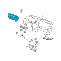 OEM Cadillac SRX Instrument Cluster Assembly Diagram - 25961448