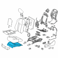 OEM 2017 Lexus RX350 Pad, Front Seat Cushion Diagram - 71512-0E190