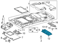 OEM 2022 Toyota Highlander Dome Lamp Diagram - 81360-0E080-C0