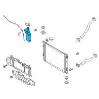 OEM 2016 Hyundai Genesis Coupe Radiator Reservoir Assembly Diagram - 25431-2M500