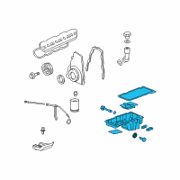 OEM 2010 GMC Canyon Oil Pan Diagram - 12640745