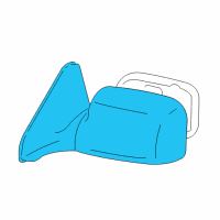 OEM 2010 Pontiac Vibe Cover, Outside Rear View Mirror Housing<See Guide/Contact Bfo> Diagram - 19331431