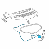 OEM 2022 Lexus LC500h Cable Sub-Assembly, Luggage Diagram - 64607-11010