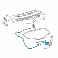 OEM 2018 Lexus LC500h Cable Sub-Assembly, Luggage Diagram - 64607-11010