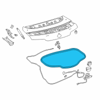 OEM 2019 Lexus LC500h Weatherstrip, Luggage Compartment Door Diagram - 64461-11010