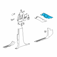 OEM GMC Yukon Windshield Pillar Trim Diagram - 23483736