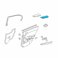 OEM Honda Accord Crosstour Armrest, Left Rear Door Lining (Graphite Black) (Leather) Diagram - 83753-TA5-A32ZA