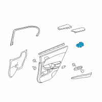 OEM 2009 Honda Accord Switch Assembly, Rear Power Window Diagram - 35770-TA0-A01