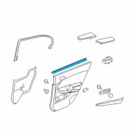 OEM Honda Accord Weatherstrip, L. RR. Door (Inner) Diagram - 72875-TA5-A01