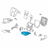 OEM 2022 Honda Pilot Pad, R. Middle Seat Cushion Diagram - 81337-TG7-A01