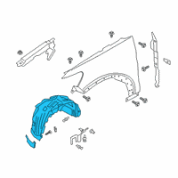 OEM 2020 Ford Police Interceptor Utility Fender Liner Diagram - LB5Z-16102-C