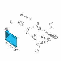 OEM 1999 Toyota Camry Radiator Assembly Diagram - 16410-AZ038