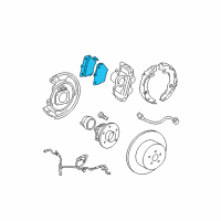 OEM 2008 Toyota Corolla Rear Pads Diagram - 04466-20090