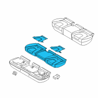 OEM 2021 Ford Edge Seat Cushion Pad Diagram - FT4Z-5863840-F