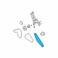 OEM 2004 Kia Sorento Power Steering Pump V Belt Diagram - 57161H1300