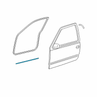 OEM Cadillac Escalade Lower Seal Diagram - 15758049