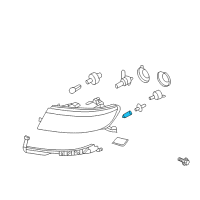 OEM 2017 Ford Police Interceptor Sedan Repeater Bulb Diagram - E35Y-13466-B