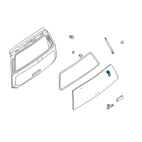 OEM 2011 Nissan Armada Hinge-Glass Hatch, RH Diagram - 90320-7S000