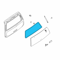 OEM 2004 Infiniti QX56 Weatherstrip-Back Door Window Diagram - 90310-7S00A