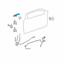 OEM 2005 Chevrolet Cobalt Handle Asm-Front Side Door Outside *Ex Brt Chrom Diagram - 25869322