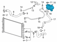 OEM 2022 Cadillac Escalade ESV Reservoir Diagram - 84645616