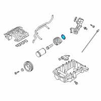 OEM Ford Oil Cooler Gasket Diagram - L1MZ-6L621-B