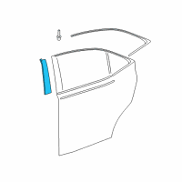 OEM 2016 Lexus IS300 MOULDING, Rear Door Window Frame Diagram - 75761-53020